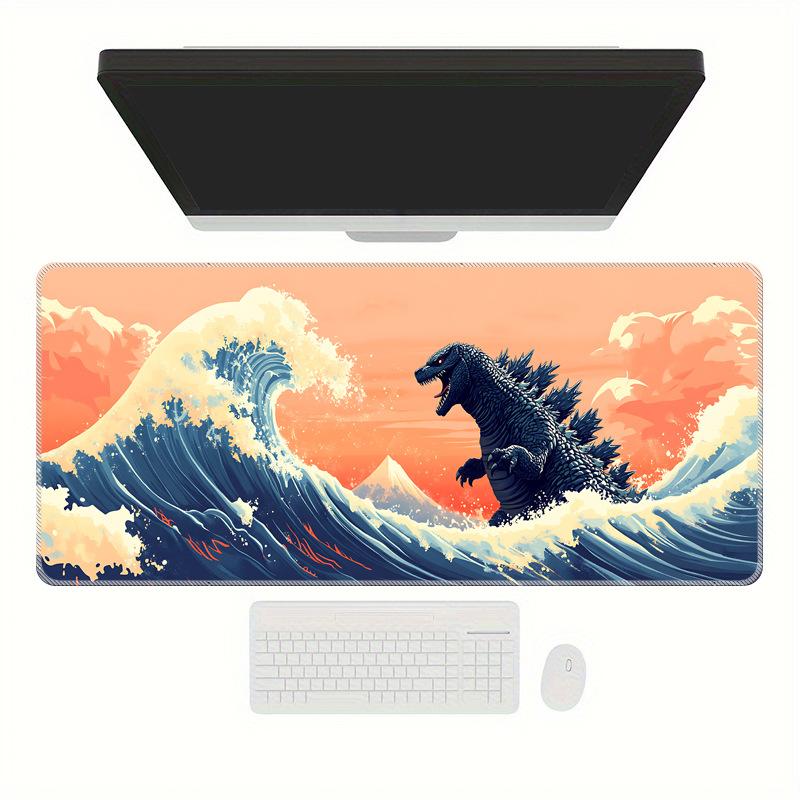 Godzilla Mouse Pad Large Premium Sense Thickened Dirty Mouse Pad Close Locking Edge 300*600*2MM