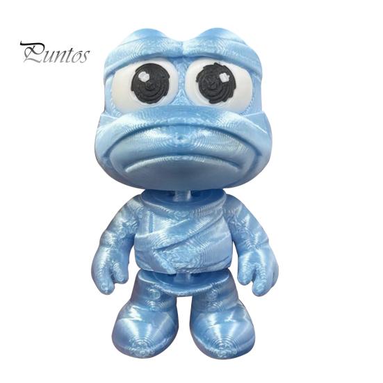 Frog Desktop Decor 3D Printed Ornaments, Movable Joint Design, Durable Surface Statue Smooth Frog, for Home Office Workmanship Model