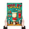 Vintage Metallposter Wanddekoration Reinigungsmittel Schild für Toilette
