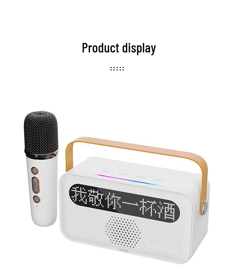 Karaoke Y8 Portable Wireless Bluetooth Speaker with Mic & Lyrics Display for Kids