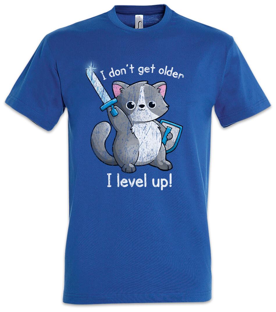 

I Don t Get Older I Level Up Cat Men s T-Shirt Mens Womens Tees Top Cat Cats Love Love 2XL