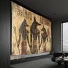 VIKAMA Ancient Egypt Anubis Tapestry Vintage Mural Background Cloth Living Room Background Wall Room Decoration