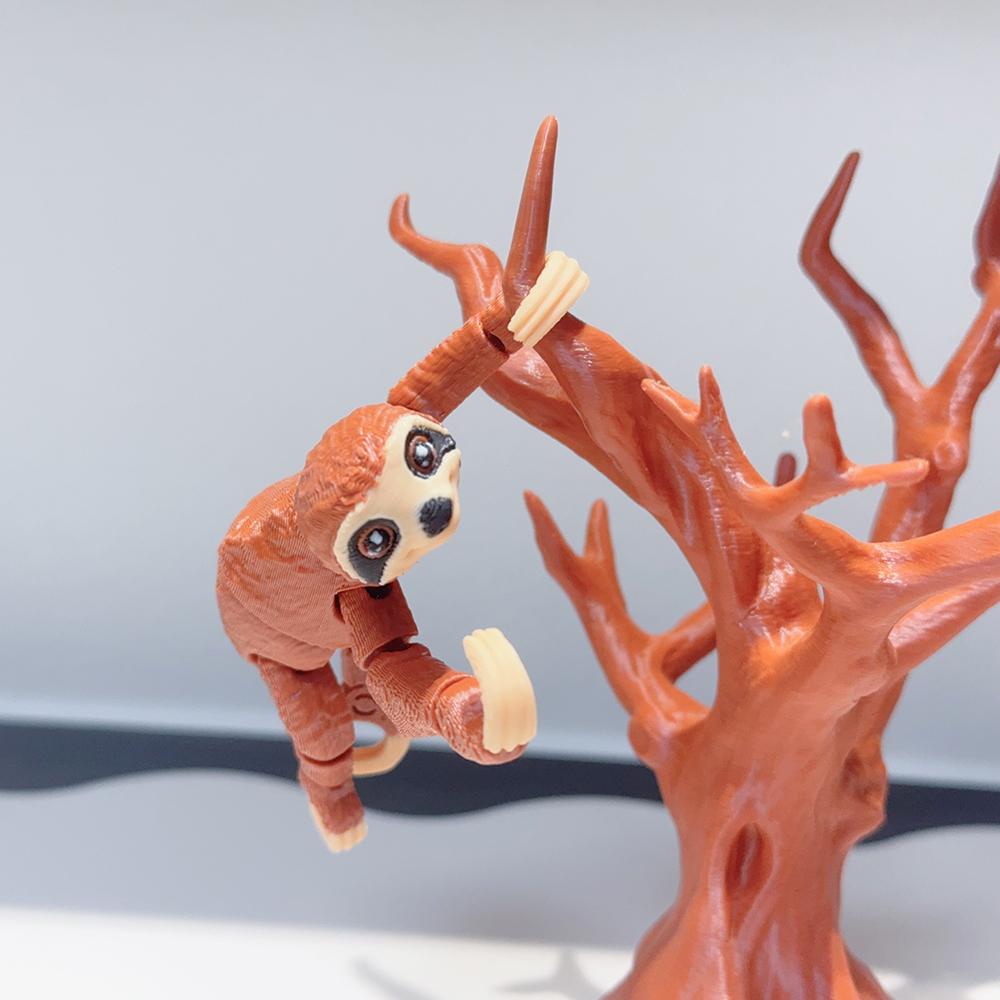 3d Printed Cute And Silly Sloth Model Plastic Ornament Desktop Decoration Sculpture Ornament Holiday Gift