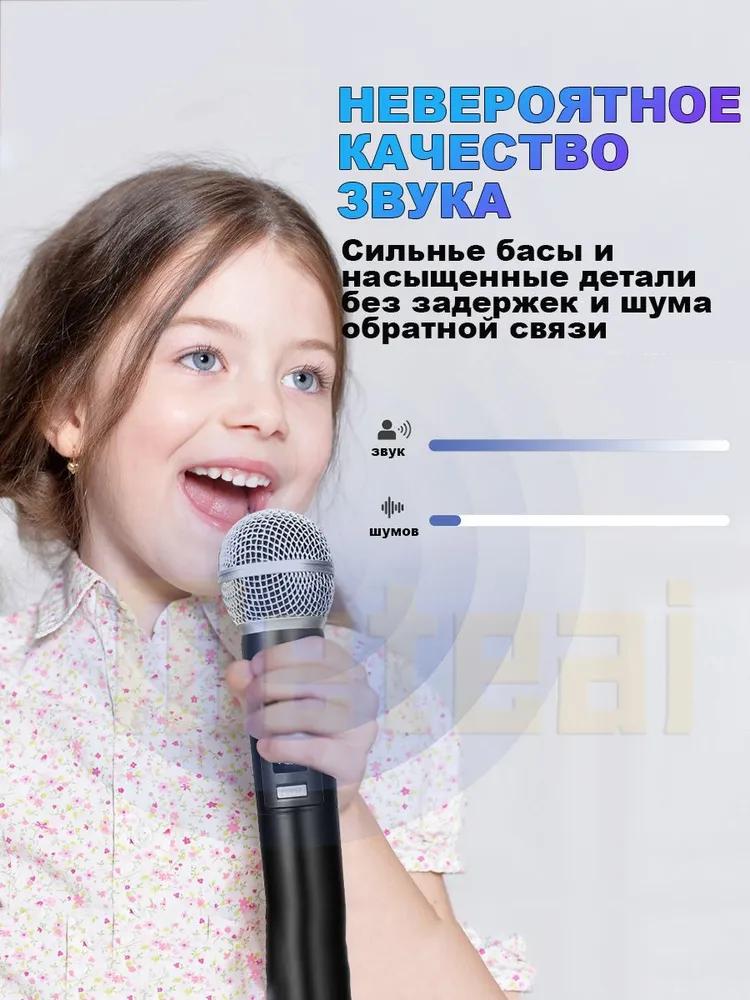 Meteai Live Gesangsmikrofon Karaoke Kabelloses Gesangsmikrofon, Schwarz