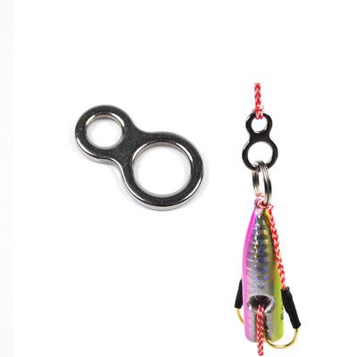 Bimoo Polished Double Solid Ring Swivel 8 Shape Loops Game Fishing Accessory Terminal Tackle for Trolling Jigs Hooks