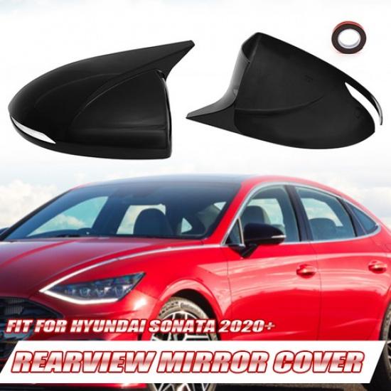 2 шт. Глянцевые черные накладки на зеркала заднего вида для Hyundai Sonata 2020-2023