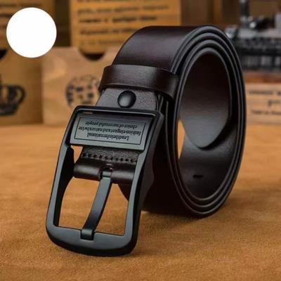 Men's Genuine Leather Cowhide Belt, Retro Cowhide Pin Buckle Belt, Double-sided Strap, Business Casual Pants Belt