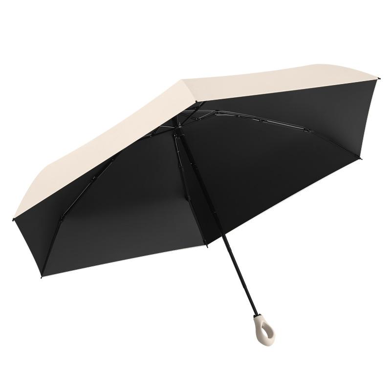 New 50% Off Six Bones Hand Open Vinyl Fabric Sunscreen Umbrella Love Handle Fashion Umbrella Climbing Flower Umbrella