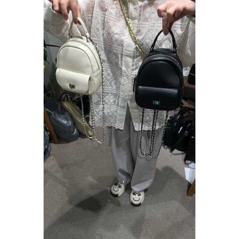 New lychee pattern mini backpack women s commuting fashion versatile small backpack shoulder travel bag чёрный