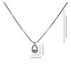 A Simple, Openwork Teardrop-shaped Five-pointed Star Long Necklace, an Ideal Choice for New Year's Day and Valentine's Day.