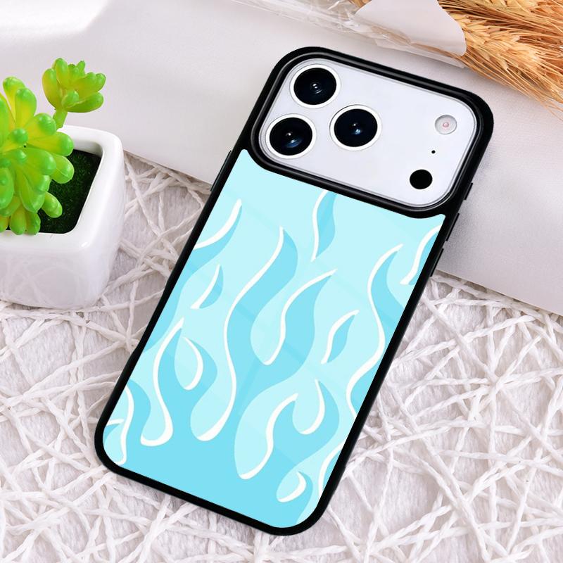 Flame Painted Fire Pattern Phone Case for iPhone 17 Air 16 15 11 12 14 13 Pro Max Shockproof Cover