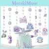 Theme Mermaid Birthday Decorations Hanging Pendant For Kids Celebration Party