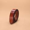 First Layer Tree Paste Leather Cowhide Belt Strip Men's Retro Belt Men's No Button Pin Buckle Scalp Ring