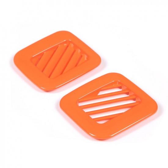 2PCS Orange Inner Dashboard Air Outlet Trim Frame For Ford Maverick -