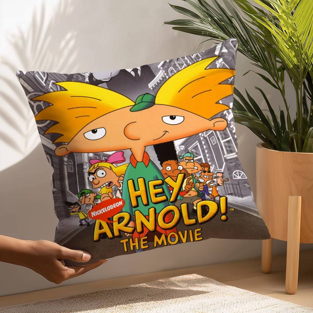 

H-Hey ArnoldS Pillow Case Plush Fabric Soft Pillowcase Double Sided Print Cushion Cover Household Gifts 12x12Inch