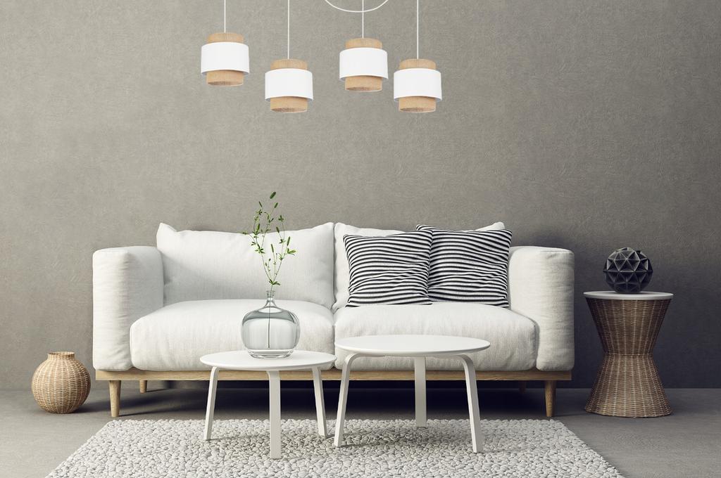 Hanging Lamp, Ceiling Chandelier, Lampshade, Boho Juta