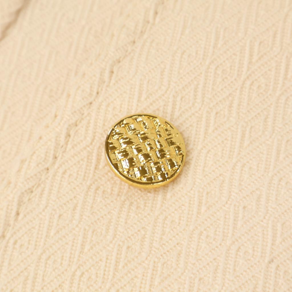 Gucci 643288 21AW Ivory Wool 100% Horsepit Gold Button Short Sleeve Jacket Jacket 36 IvoryUsed