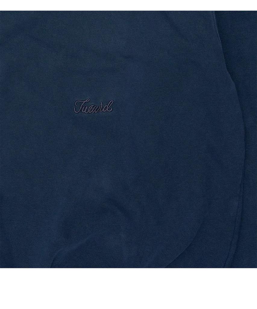 TUEWID Slouchy Half-Zip Up In Bleached Navy