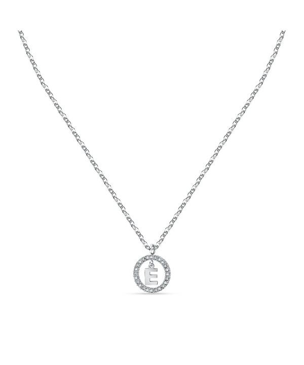 

La Petite Story Letter E Steel Necklace With Clear Crystal LPS10ASF13 For Women