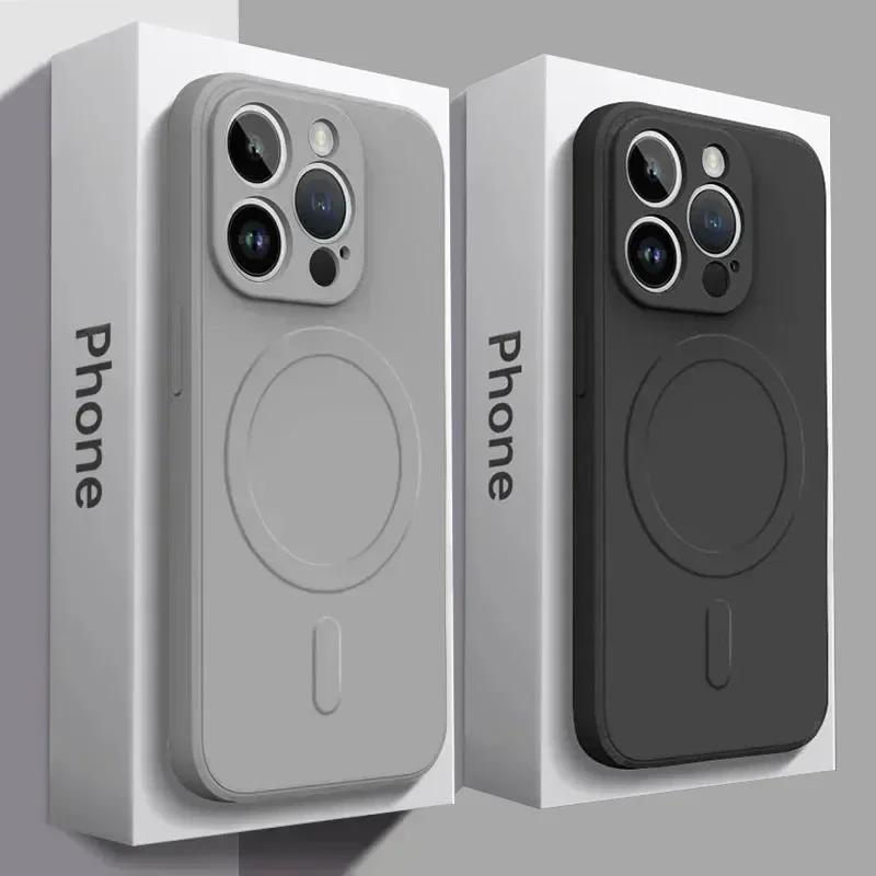 Luxury Original Liquid Silicone For Magsafe Case For For Iphone 17 Pro 16 Pro Max 15 14 Plus 13 12 Mini Shockproof Cover Accessories