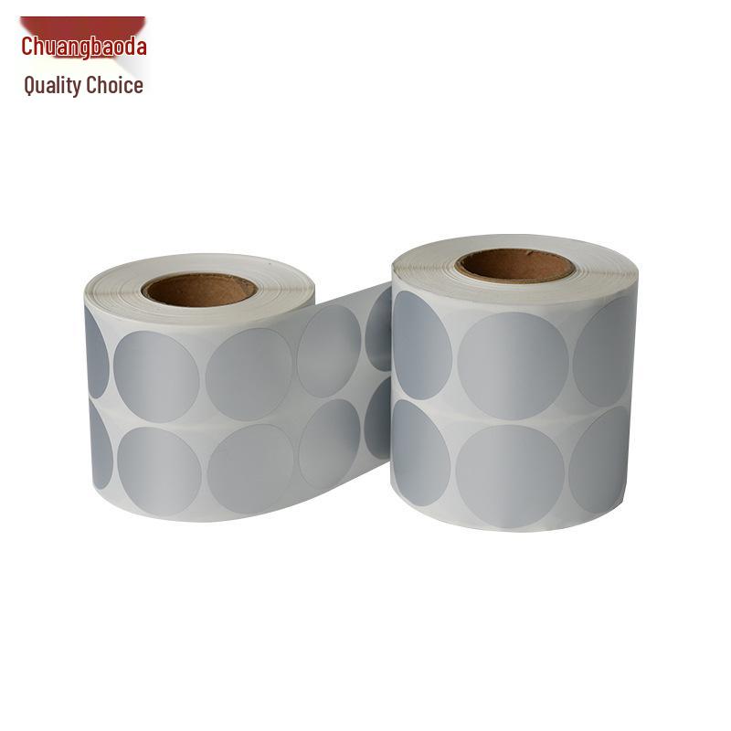 Okrúhle strieborné samolepiace štítky, Veľkosti: 5-100mm