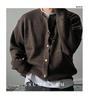 Men's High-End Woolen Cardigan - Round Neck, Autumn/Winter Casual Knitwear