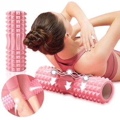 Colonna Yoga Cava 33cm Albero in Schiuma Eva Manico Sottile Mazza Rullo Massaggiante Ruota Rilassamento Muscolare Alleviare Dolore Muscolare Schiena Massaggiatore