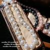 Mermaid Tears, Lady, Pink Pearl Necklace, Papalacha, Baroque, Seawater Black Pearl Necklace, Earrings