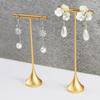 Aluminum Zinc Zinc Alloy T-Shape Earring Display Stand Dangle Jewelry Ring Organizer  Jewelry Storage
