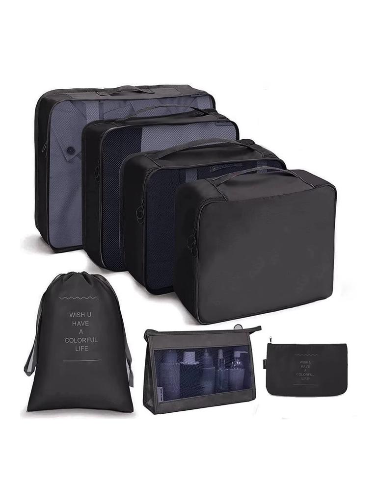 8 Pcs Set Travel Organizer Storage Bags Suitcase Packing Cubes Set Cases Portable Luggage Clothes Shoe Tidy Pouch Folding