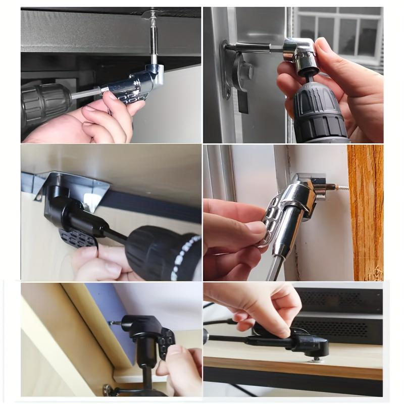 Right Angle Drill Bit Adapter, Hexagonal Handle Screwdriver Drill Bit Electric Drill Bit Accessory, 1/4 Inch Flexible Expansion