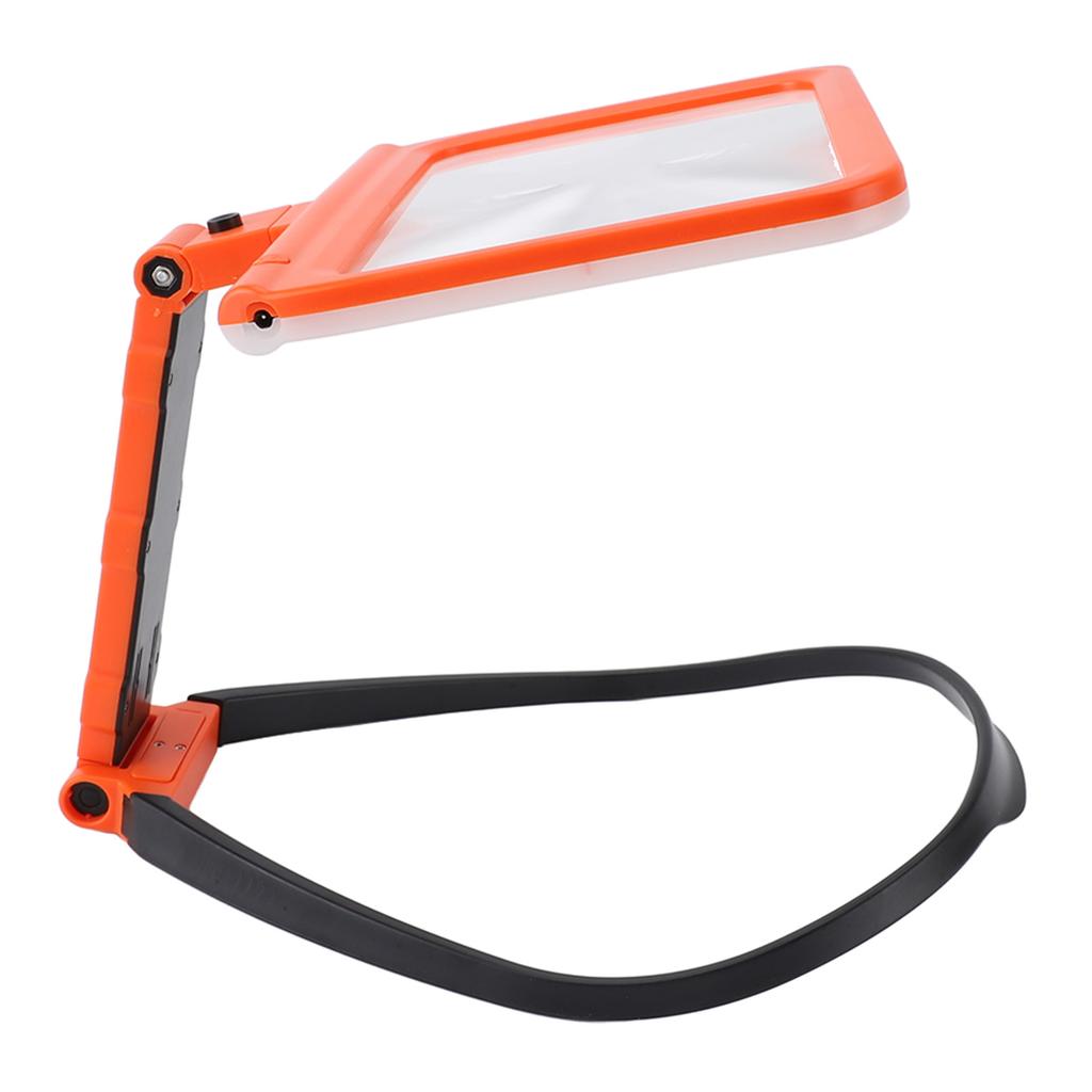 Neck Hanging Magnifying Glass Detachable 5X Magnification Hands Librate Magnifying Glass with 48 LED Chips for Senior