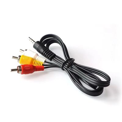 60cm 3,5mm jack konektor samec na 3 RCA adaptér Vysoce kvalitní 3,5 na RCA samec Audio Video AV kabel Drátový kabel