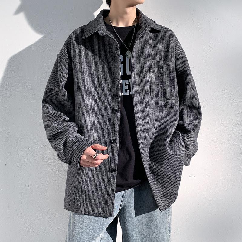 Men's Wool Coats - New Spring/Autumn Styles, Loose Fit, Retro, High-End Trendy Casual Lapel Jackets