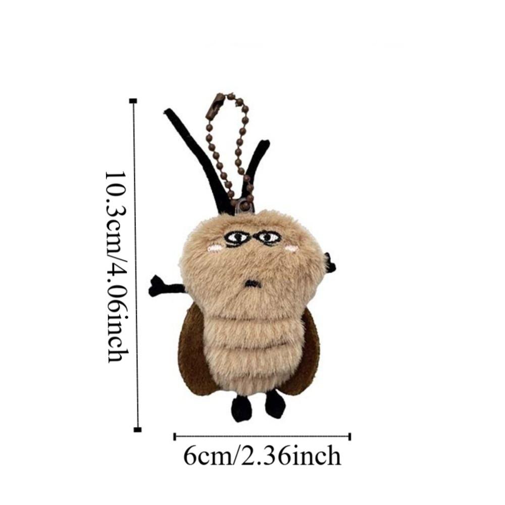 Stuffed Animal Cockroach Plush Keychain Bag Charm Plush Insect Toy Key Decoration