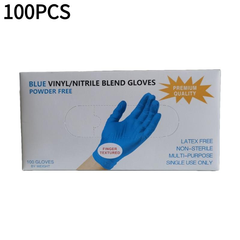 100PCS Disposable Gloves Nitrile Gloves Food Grade Thickened Dark Purple Labor Protection Rubber Waterproof S