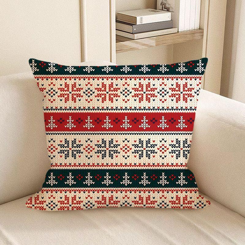 1Pc Christmas Pillow New Red Deer Double Sided Printing Christmas Gift Sofa Decoration Cute Cushion Waist Pillow Cover