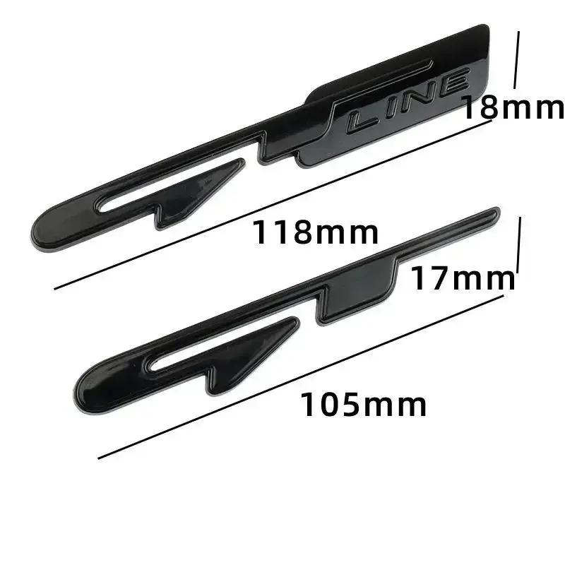 3D Metal GT Line Logo Rear Boot Trunk Emblem Badge Decals For KIA Rio K3 K5 Ceed Sportage Car Stickers