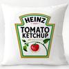 Fun Tomato Sauce Label Printed Pillow Cover Humorous Living Room Sofa Bedroom Home Decor Pillowcase Daily Home Decor