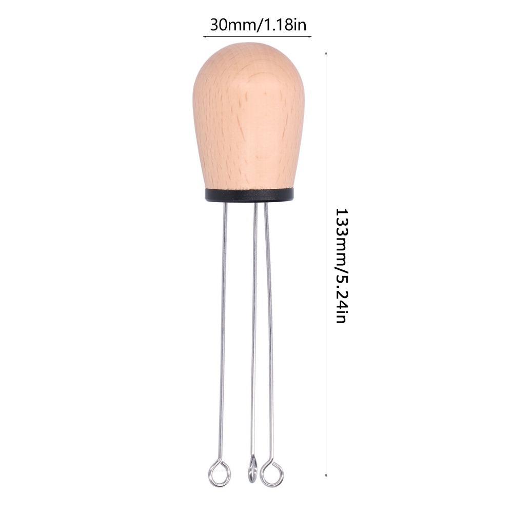 Wooden Handle Needle Coffee Stirrer Arc Design Coffee Leveler Tool For Barista