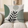 Home Decor Modern Geometric & Leaf Pattern Throw Pillow Pattern Cushion Cover Suitable For Sofa Bedroom Car Pillow Cover