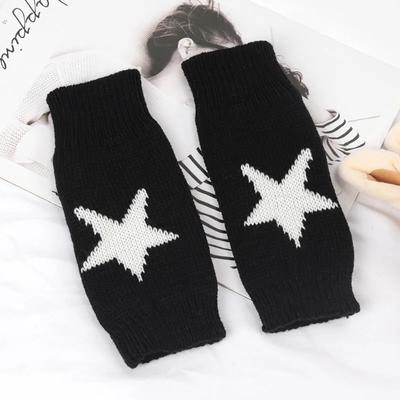 Knitted Half Finger Gloves Women's Warm Soft Winter Mittens for Girl Guantes Y2K Sleeve Girls Lolita Goth Fingerless Gloves