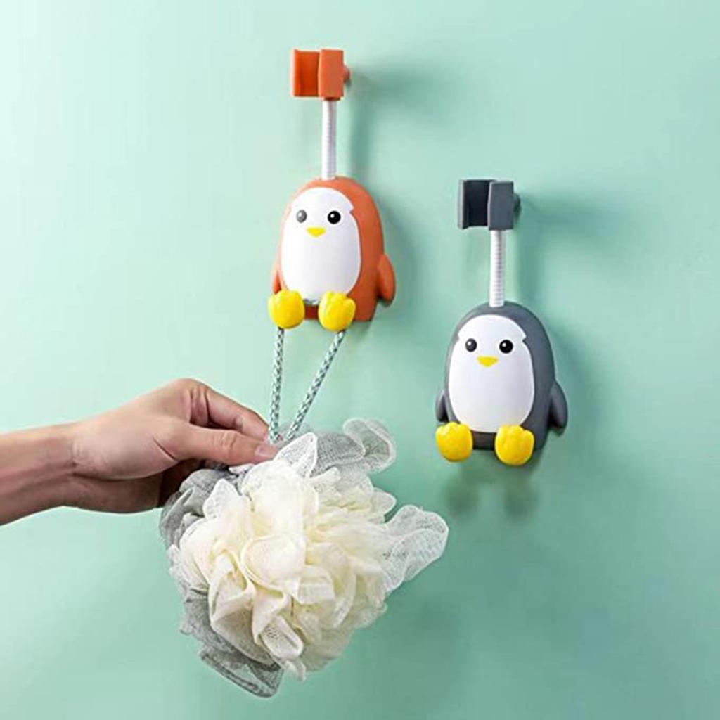 Pinguin-Duschhalterung, Cartoon-Freistanzen, universelle Anpassung, Badezimmer-Dusche, Freistanzen, fester Duschdüsenaufhänger