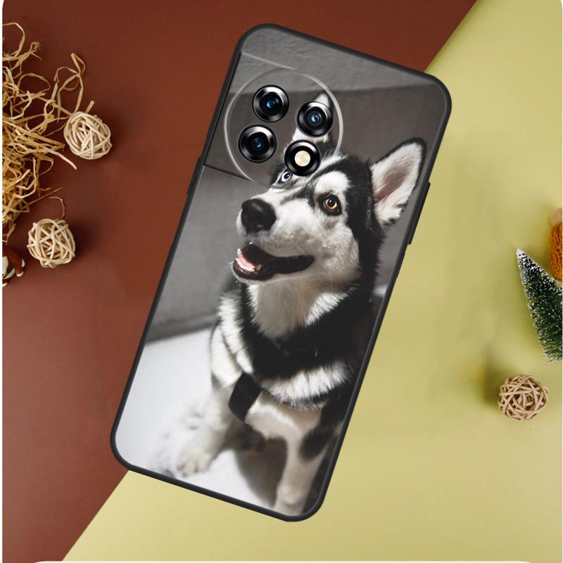 Siberian Husky Sled Dog For OnePlus Nord CE 4 3 2 Lite N20 N30 9 10 Pro 8T 9RT 10T 10R 13R 12R 11 12 13 Phone Case
