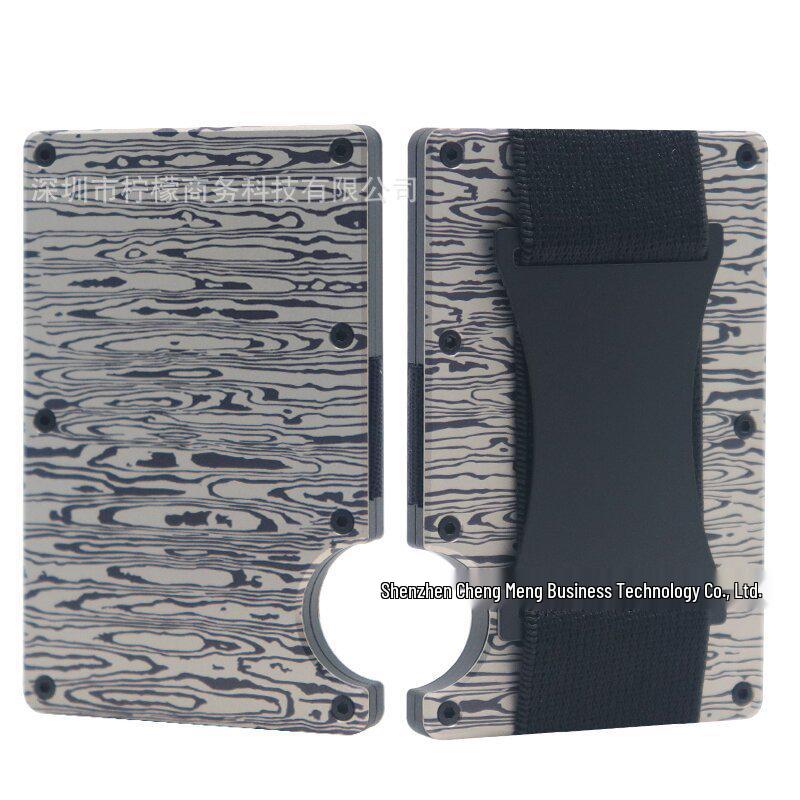 Hot Selling RFID Anti-theft Carbon Fiber Metal Card Holder Wallet with Money Clip