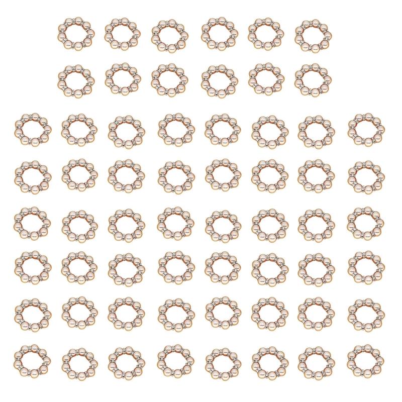 Set of 60 Tissue Holders Bead Christmas Tissue Buckles Christmas Bead Serviettes Rings Suitable for Tissue Decors