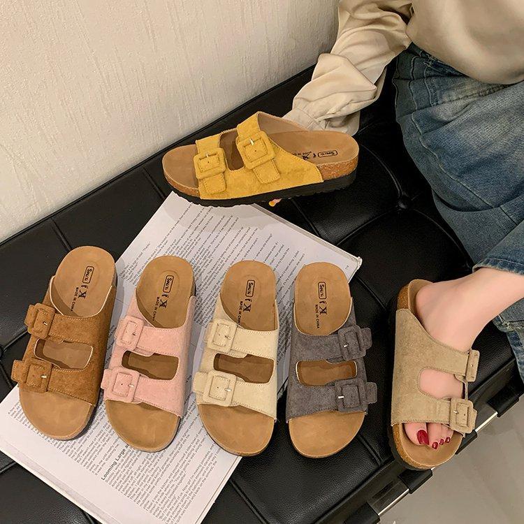 2025 Spring and Summer Fashion Retro Comfortable Slippers One Pedal Casual Versatile Thick-soled Women's Outer Slippers Tide