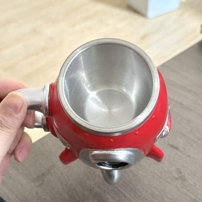 1Pcs Rocket Coffee Cup, Creative Resin Stainless Steel Water Cup, Spacecraft Mug, Milk Cup