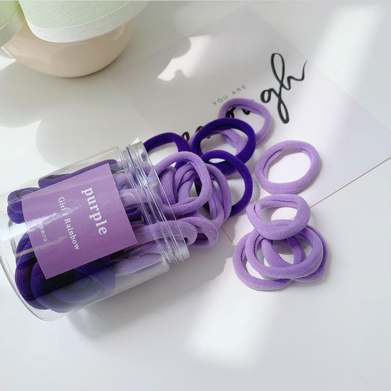 50 High Elasticity Seamless Hair Ties - Durable & Gentle on Hair, Korean Style Bands