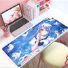Sweet Emotional Anime Ssummer Pockets Mouse Pad Large Thick Desk Pad Stitched Edges Gaming Mouse Mat For Pc